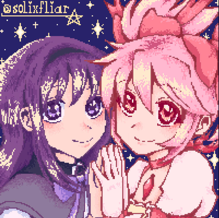 Madoka and Homura (made in Roblox)